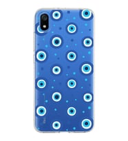 PrintiFy Xiaomi Redmi 7A ile Uyumlu 1mm Slim Fit Nazar Boncuğu 1 Baskılı Şeffaf  Kılıf