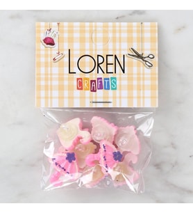Loren Crafts Pembe 8'li Düğme - 3011