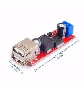 Lm2596 Dual Usb Power Modül Voltaj Düşürücü Mp3 Mobil Güç Kaynağı