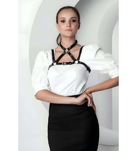 Mulvxbrf Brf02 Şık Crop Yaka Harness, Giysi Üzeri Tamamlayıcı Yaka Aksesuar - Brf1290 (Mulvix)