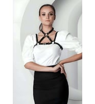 Mulvxbrf Brf02 Şık Crop Yaka Harness, Giysi Üzeri Tamamlayıcı Yaka Aksesuar - Brf1290 (Mulvix)