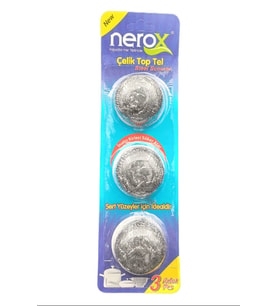 Nerox Çelik Top Tel Ovma Teli 3 Lü Blister Royaleks-NRX-F3003