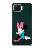 Oppo A73 Soft Premier Kapak Minnie Mouse-E Tasarımlı Silikon Kılıf - Yeşil (Şeffaf)