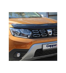 EUROCAP Dacia Duster Ön Kaput Koruma Rüzgarlığı 3mm Akrilik (ABS) Parlak Siyah Deflektör 2018->