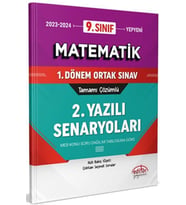 9. Sınıf Matematik 1. Dönem Ortak Sınavı 2. Yazılı Senaryoları Tamamı Çözümlü Editör Yayınları