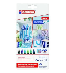 Edding 4200 Porselen Kalemi Soğuk Renkler (6 lı Paket)