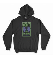 Yeşil Don't Quit The Game Siyah Kapşonlu Sweatshirt Hoddie