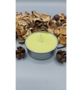 Soya Parafinli Tealight Mum Narenciye Kokulu Sarı 50 Adet(450-500 SAAT YANMA) Çap:5,5 Cm 35 gr