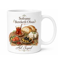 Kişiye Özel Memleket Sofrası Temalı Baskılı Kupa Bardak Hediye