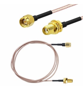 RG316 50cm SMA Erkek Dişi Kablo RF Uzatma Kablosu 50 Ohm 0-6Ghz