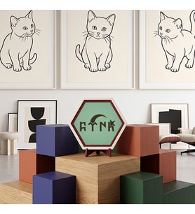 Göktürkçe Türk ve Ay Yıldız Temalı Masaüstü Objesi Ev ve Ofisiniz İçin Modern, Şık ve Özel Bir Parça 10x10 cm, Açık Yeşil
