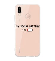 Huawei P20 Lite Uyumlu Baskılı Yumuşak Silikon Şeffaf Telefon Kılıfı