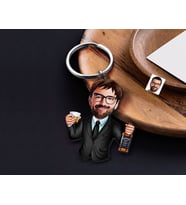 BK Gift Kişiye Özel Erkek Karikatürlü Ahşap Anahtarlık, Sevgiliye Hediye, Erkek Hediyesi, Doğum Günü Hediyesi-12