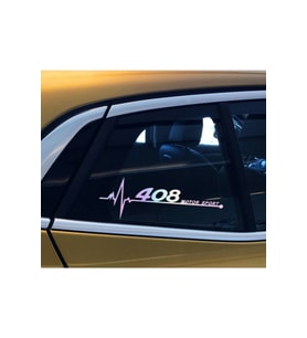 408 Yan Cam Sticker Oto Kapı 20 Cm X 7 Cm Hologram c74