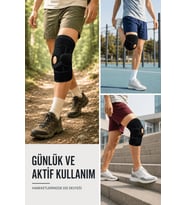 Patella Destekli Ligamentli Dizlik Ayarlanabilir Cırtlı Pedli Diz Desteği