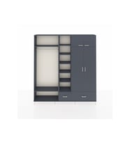 Arges Gardrop 12 Raflı 2 Çekmeceli 2 Askılı 220x30x243 Antrasit-Antrasit