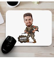 Komando Erkeğe Hediye Karikatürlü Mouse Pad