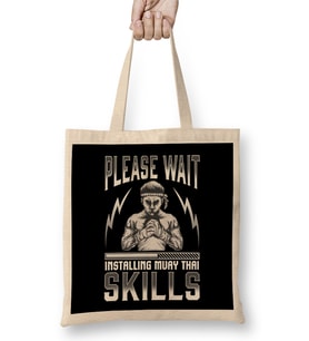 Funny Please Wait Installing Muay Thai Skills MMA Bez Çanta Uzun Saplı