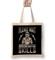 Funny Please Wait Installing Muay Thai Skills MMA Bez Çanta Uzun Saplı