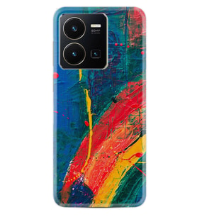 Vivo Y22 Kılıf Silikon Desen Özel Seri Ressam Sulu Boya 1600