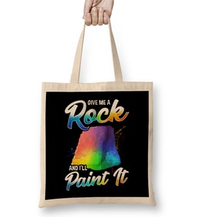 Artistic Give Me a Rock And I ll Paint It Painter Bez Çanta Uzun Saplı