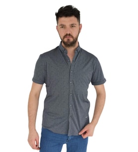 Erkek Dügmeli Polo Yaka Tişört R4310 BGL-ST02771 (Füme)