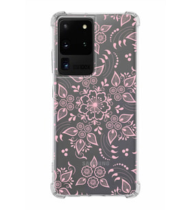 Samsung Galaxy S20 Ultra  Köşe Korumalı Antişok Kapak Nostalji Desen Tasarımlı Şeffaf  Kılıf