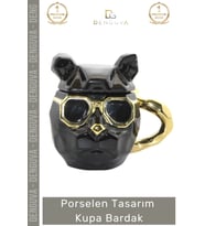 #Bardak Porselen Kaliteli Hediyelik Şık Tasarım Mutfak Estetik Dayanıklı Kupa Bardak 14*16 Cm
