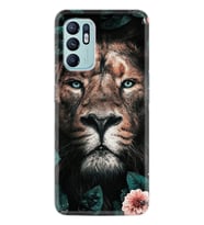 Oppo Reno 6 Kılıf Resimli Desenli Baskılı Silikon Leon Flowers 1333