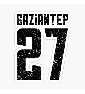 27 Gaziantep Sticker Yapıştırma Oto Etiket 17cm