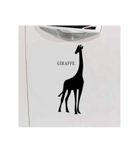 Zürafa Tasarım Oto Sticker Siyah 15*8 Cm