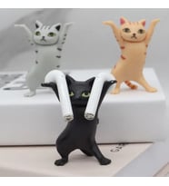 Fantastik Dans Eden Kedi Figürü, Kalem, Kulaklık Tutucu