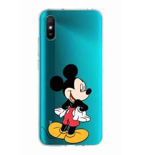 Xiaomi Redmi 9A Uyumlu Kapak Mickey Mouse Tasarımlı Şeffaf Silikon Kılıf