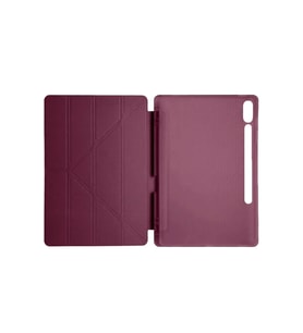 Pilelistore   Samsung Galaxy X510 Tab S9 FE 11 Kılıf Kalemlikli Mars Tablet Kılıfı - Mürdüm