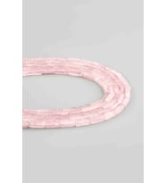 Pembe Kuvars Doğal Taş Parlak Pembe Dikdörtgen Kesim 4x13mm Dizi [AA]