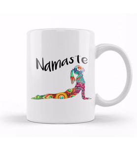 Mditation Yoga Namaste Kupa Bardak Porselen