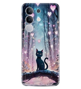 Vivo Y29 Kılıf Boutique Baskılı Resimli Love Cats Tree Pcode -050