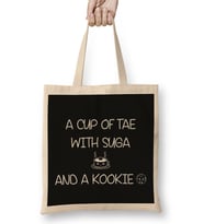 Bts Bangtan Boys Kpop A Cup Of Tae With Suga And A Kookie Bez Çanta Uzun Saplı