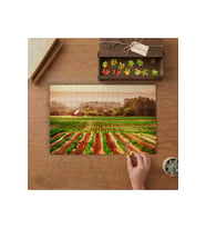 Tarla - Doğa - Çiiftlik Evi Tasarımı 240 parça Ahşap Puzzle Ahşap Kutuda MP06096