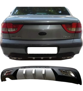 Renault Megane 1 Difüzör Difizör Gri + Kare Egzoz Görünüm C Tip