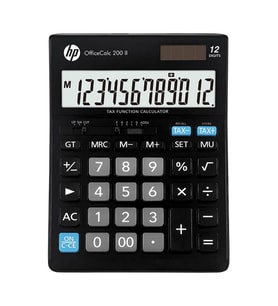 Hp OfficeCalc 200 II 12 Hane Masaüstü Hesap Makinesi (Füme-Siyah)