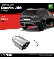 Dacia Duster Uyumlu 2 Krom Egzoz Ucu Vidalı 2018 Ve Üzeri Parça