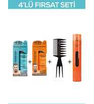 Fontenay Saç Şekillendirici Pudra Toz Wax Mat Effect Ve Ultra Strong 20gr + Şekil Tarak'ı 2 + Saç Spreyi  400ML 4'lü Set