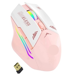 Blic Bwm1 Pembe RGB Şarjlı Kablosuz 1600DPI Işıklı Kablosuz Mouse