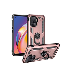 Oppo Reno 5 Lite Uyumlu Kılıf Zore Vega Kapak (Rose Gold Altın)