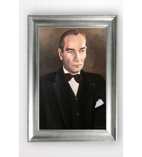 Gümüş Çerçeveli Atatürk Tablo cv1371