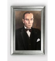 Gümüş Çerçeveli Atatürk Tablo cv1371