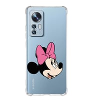 Xiaomi Mi 12 Pro Uyumlu Köşe Korumalı Antişok Kapak Minnie Mouse Tasarımlı Şeffaf  Kılıf