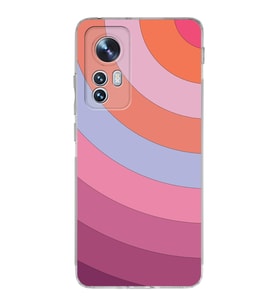 Xiaomi Mi 12 Uyumlu Kamera Korumalı Kapak Renk Cümbüşü Tasarımlı Şeffaf Silikon Kılıf