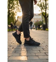 Enoch Erkek Günlük Spor Ayakkabı Tam Örme Sneaker Kafes Desenli Esnek Yürüyüş Modeli